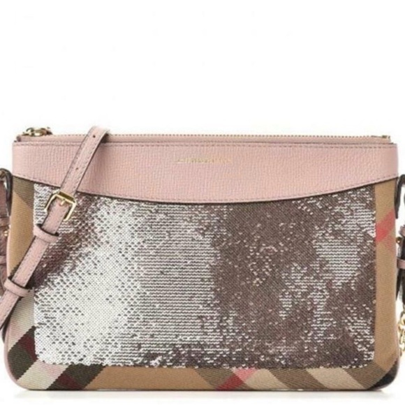 Burberry Handbags - Burberry Peyton Sequin House Check Crossbody Bag